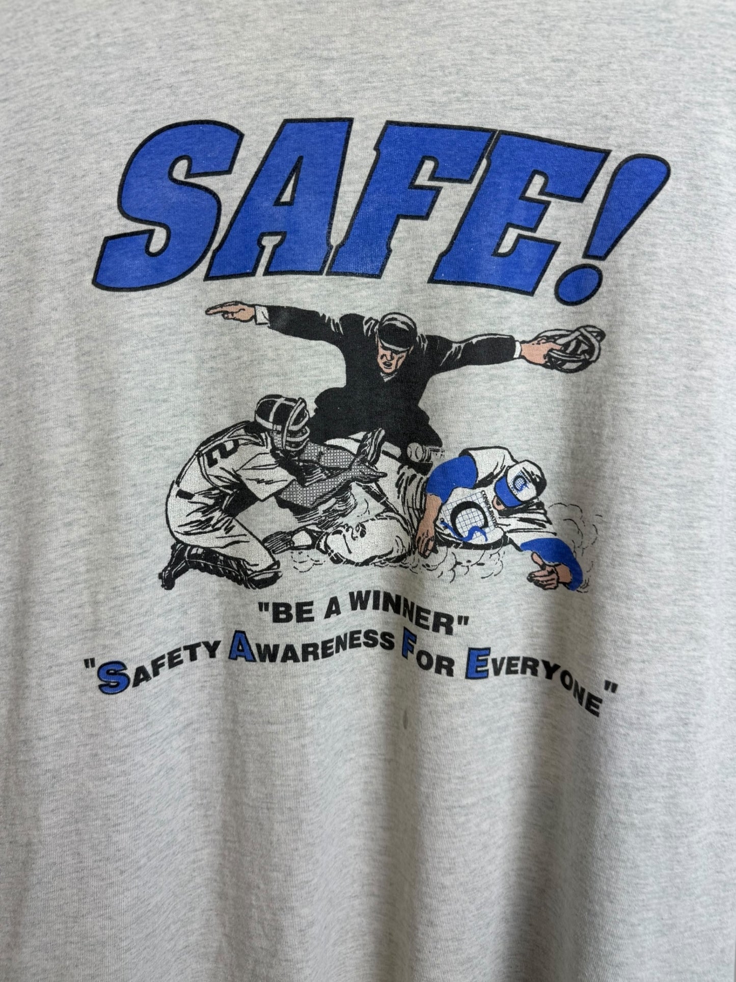Vintage 90’s Baseball Promo “Safe” T Shirt