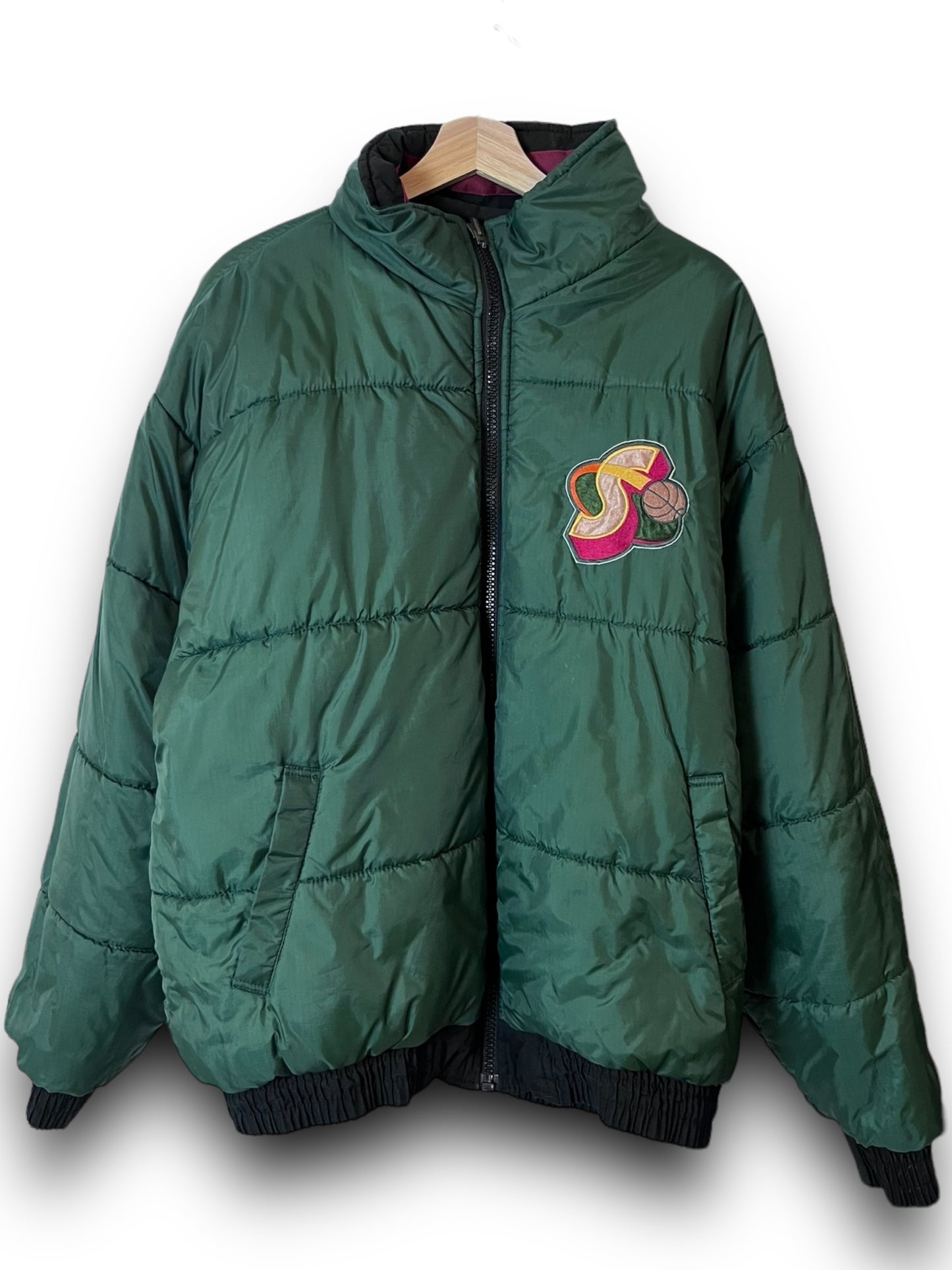 Vintage 90’s Seattle Sonics Reversible Pro-Line Jacket