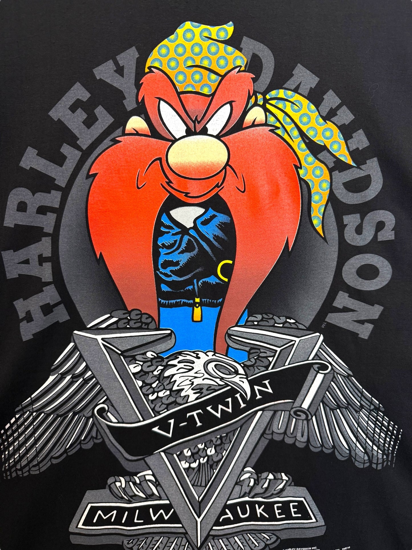Vintage 1995 Harley Davidson x Looney Tunes T Shirt