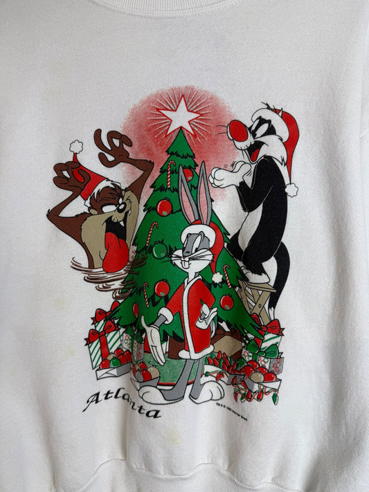 Vintage 1993 Looney Tunes Christmas Special Promo Crewneck
