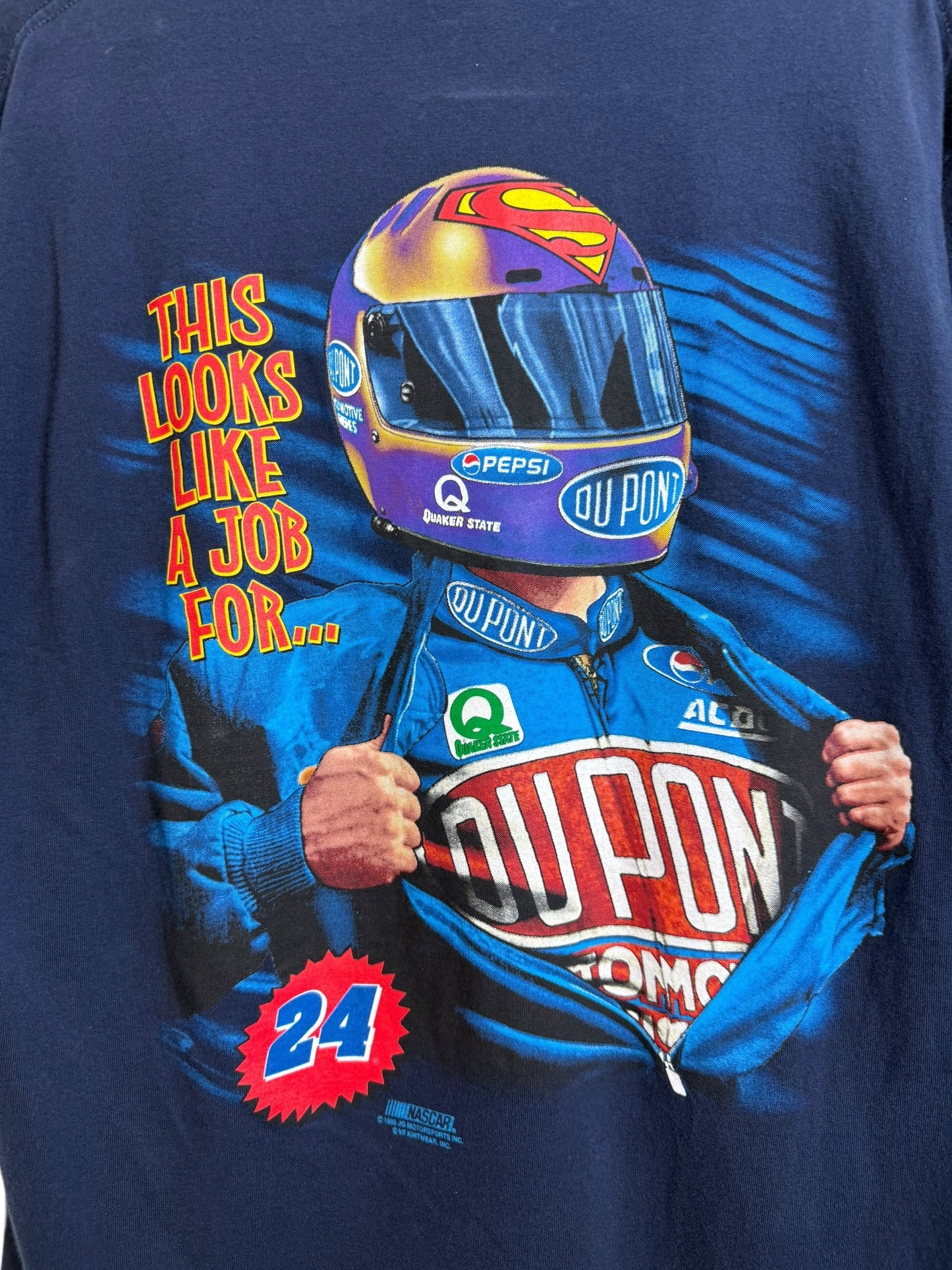 Vintage 1999 Jeff Gordon x Superman Nascar T Shirt