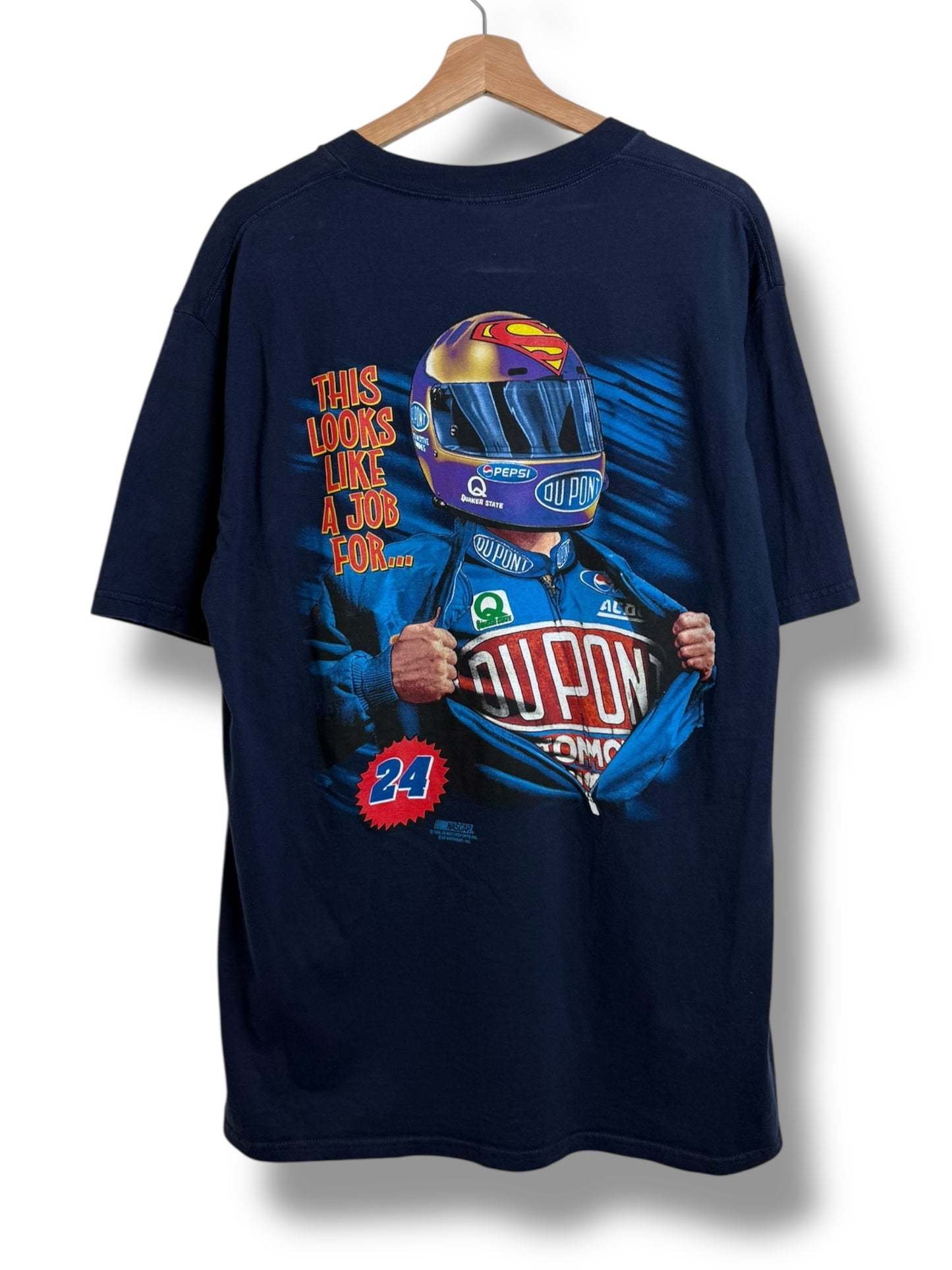 Vintage 1999 Jeff Gordon x Superman Nascar T Shirt