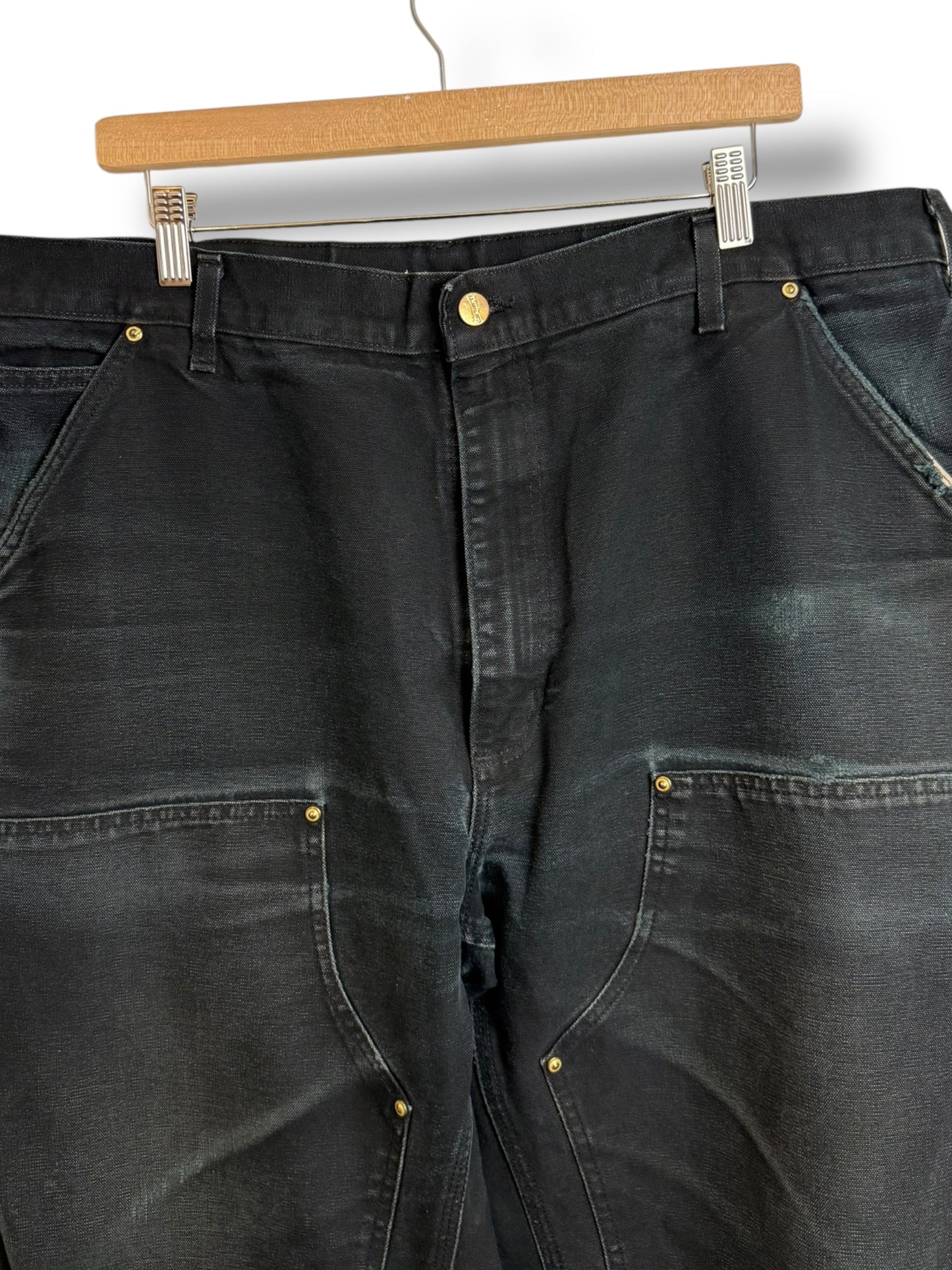 Vintage 2000’s Made In USA Carhartt Black Double Knee Pants