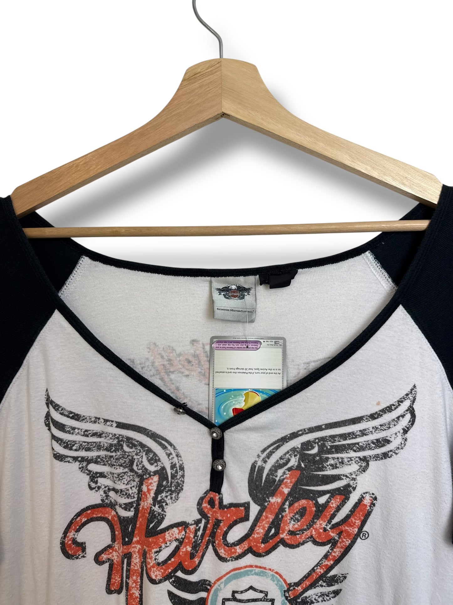 Vintage 2000’s Harley Davidson Women’s Henley T Shirt