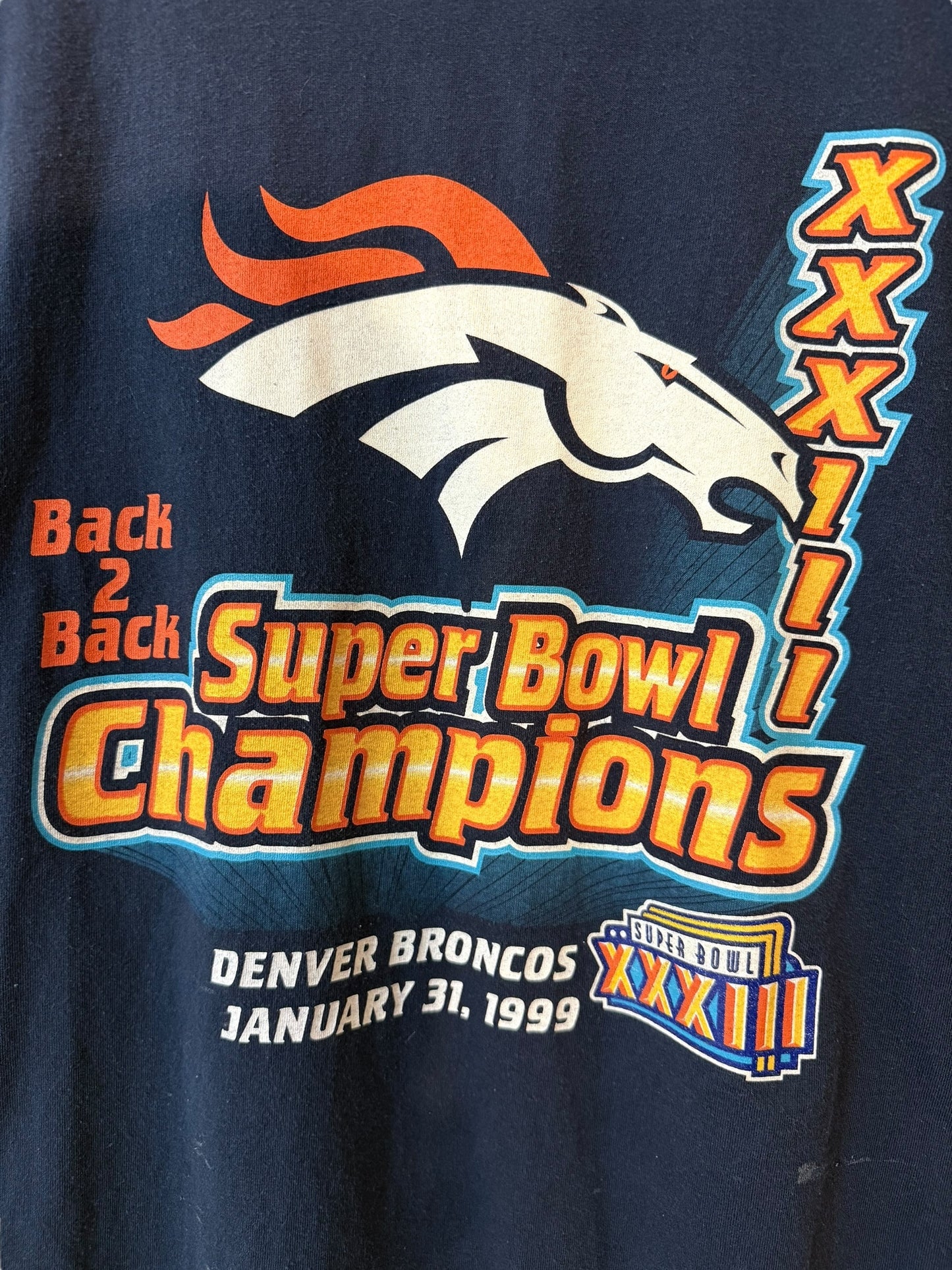 Vintage 1999 Denver Broncos “Back 2 Back Superbowl”