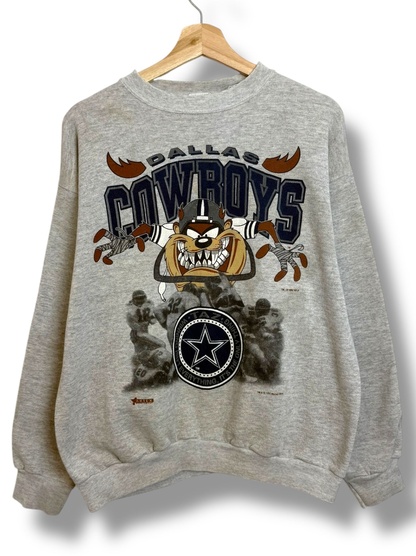 Vintage 1992 Taz Mania x Dallas Cowboys Promo Crewneck