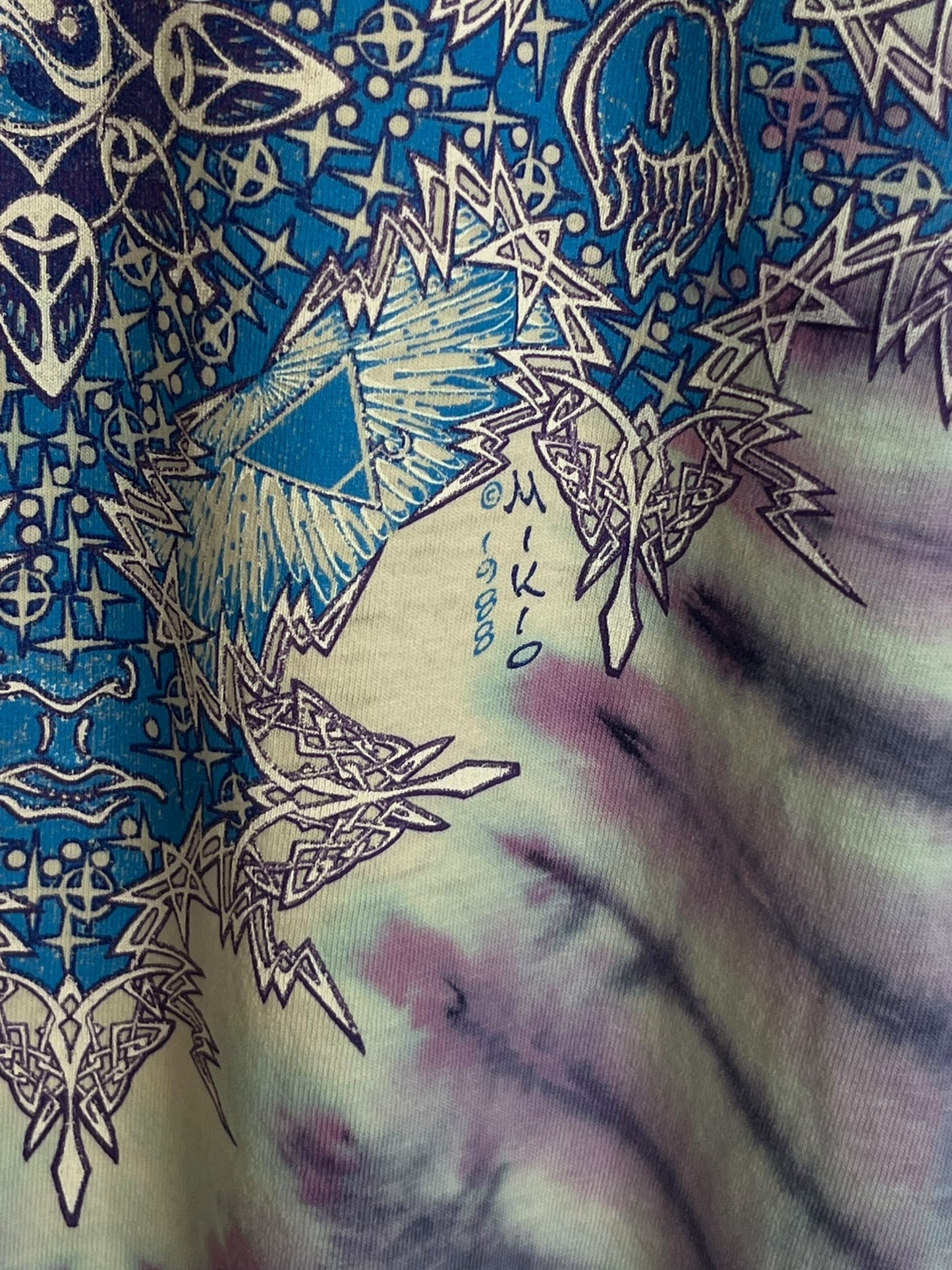 Vintage 1988 Woodstock Tye Dye Dove T shirt