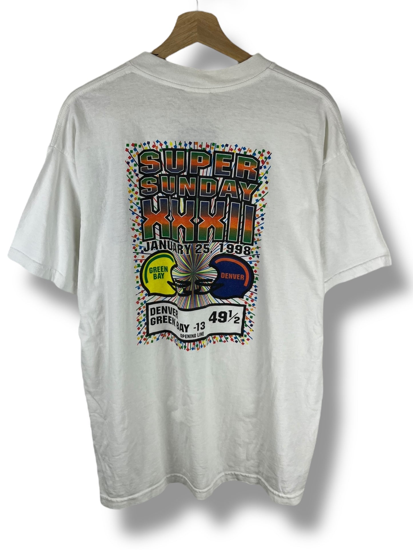 Vintage 1998 Superbowl Green Bay Vs Denver T shirt