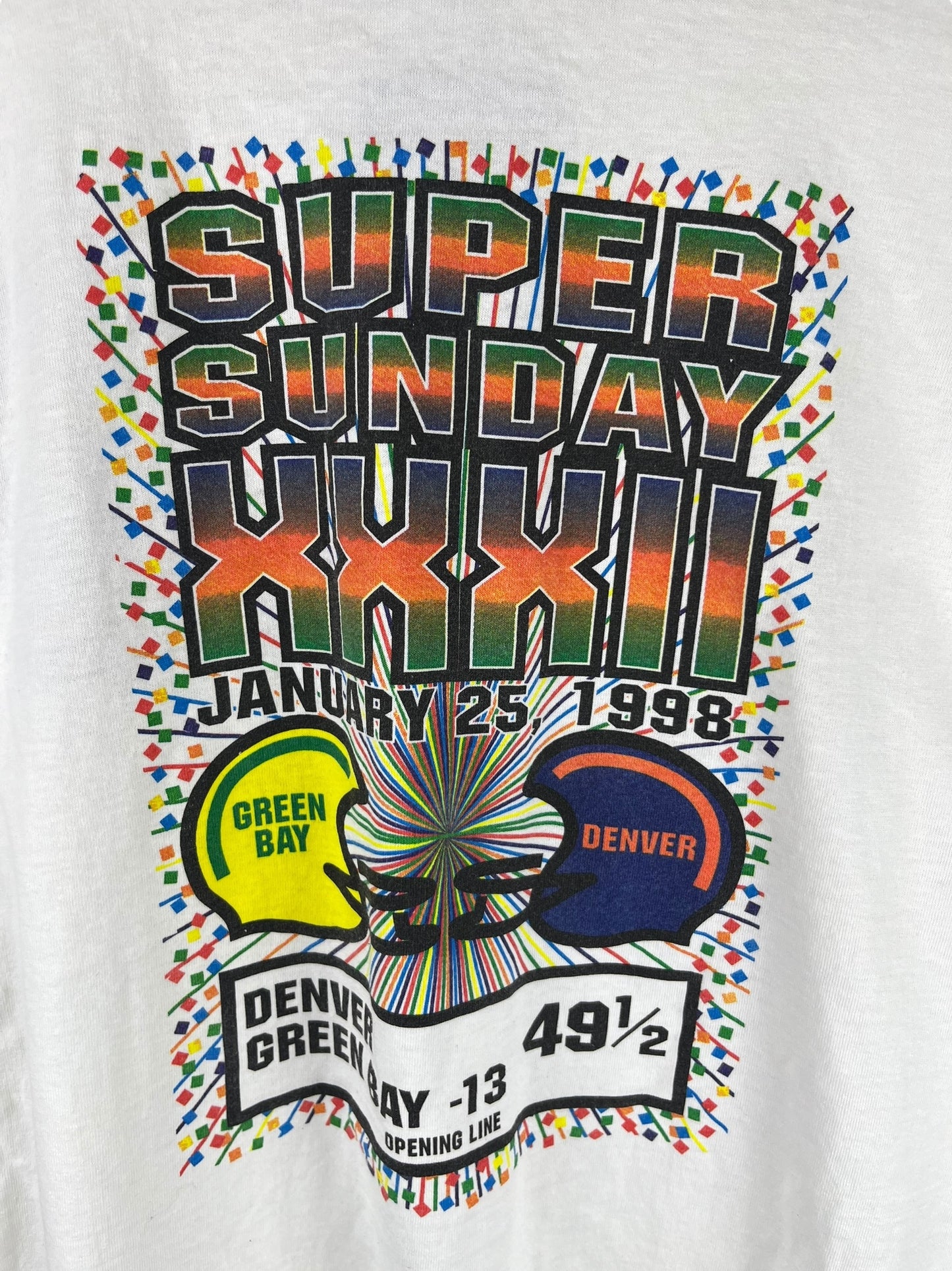 Vintage 1998 Superbowl Green Bay Vs Denver T shirt