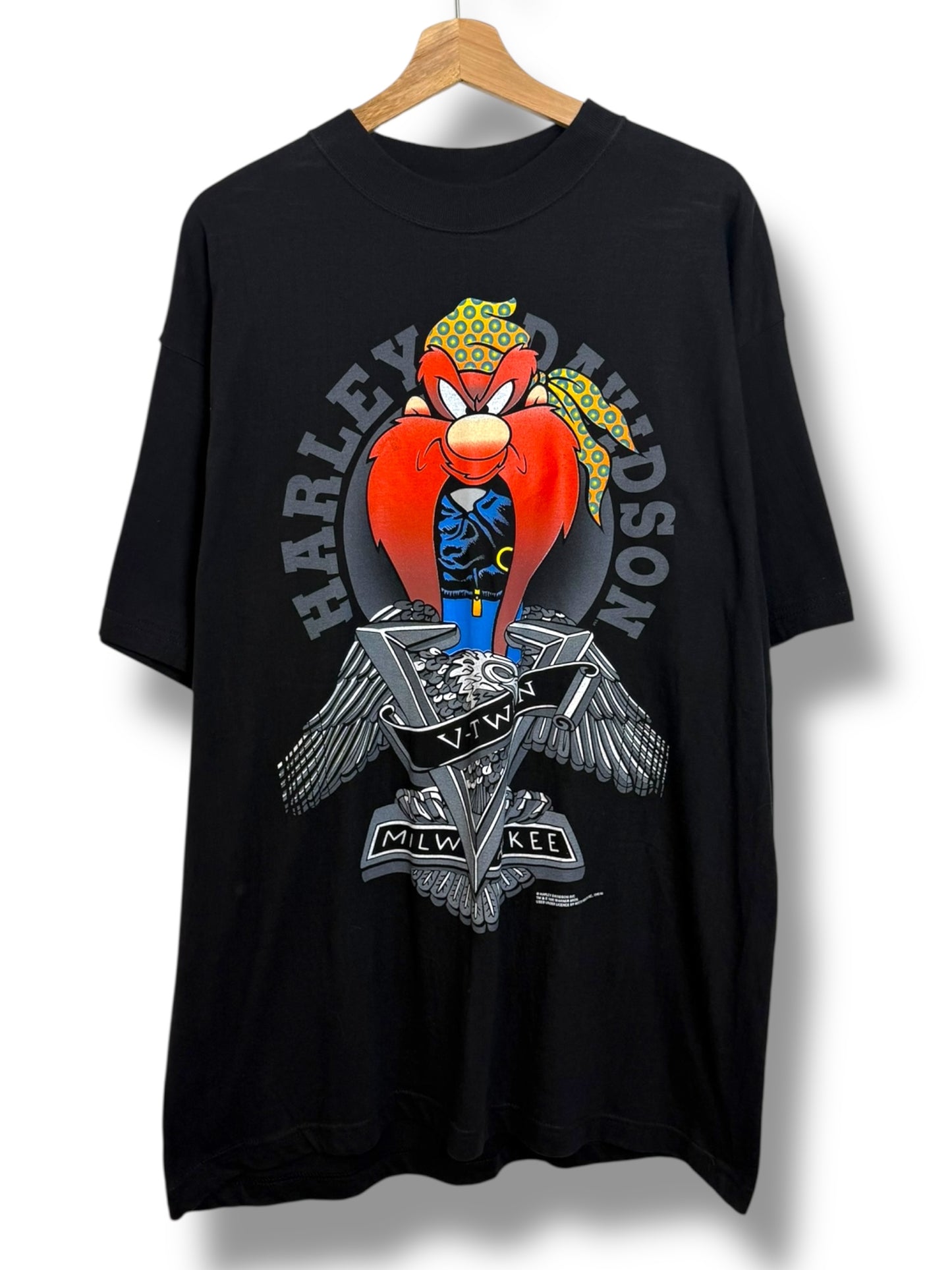 Vintage 1995 Harley Davidson x Looney Tunes T Shirt