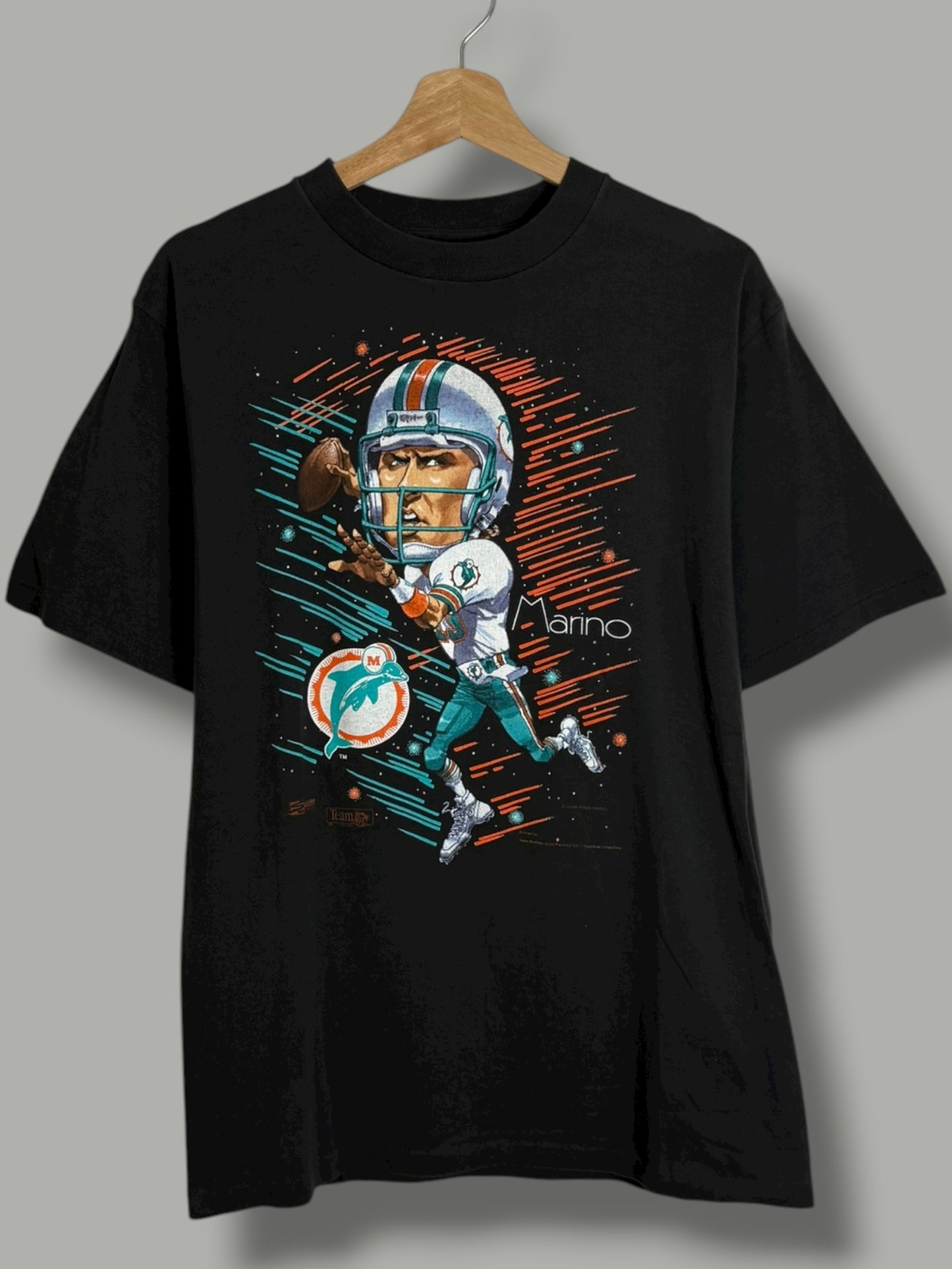 Vintage 90's Dan Marino Miami Dolphins T Shirt