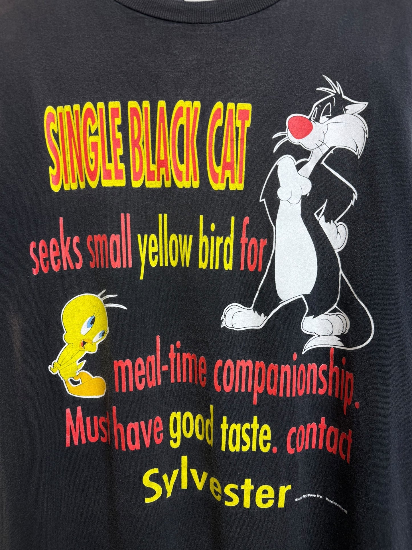 Vintage 1995 Looney Tunes “Single Black Cat” T Shirt