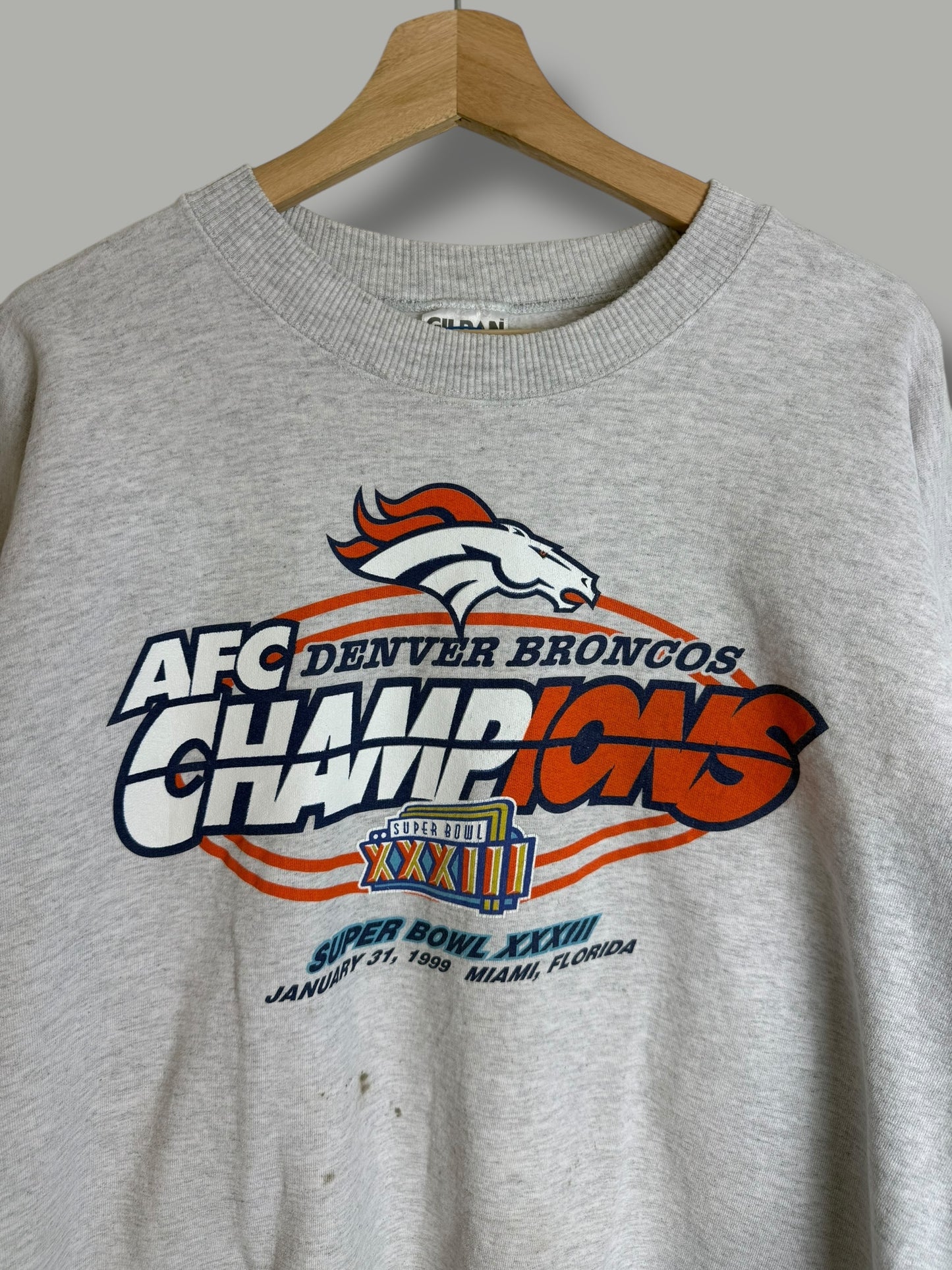 Vintage 1999 AFC Denver Broncos Champions Crewneck