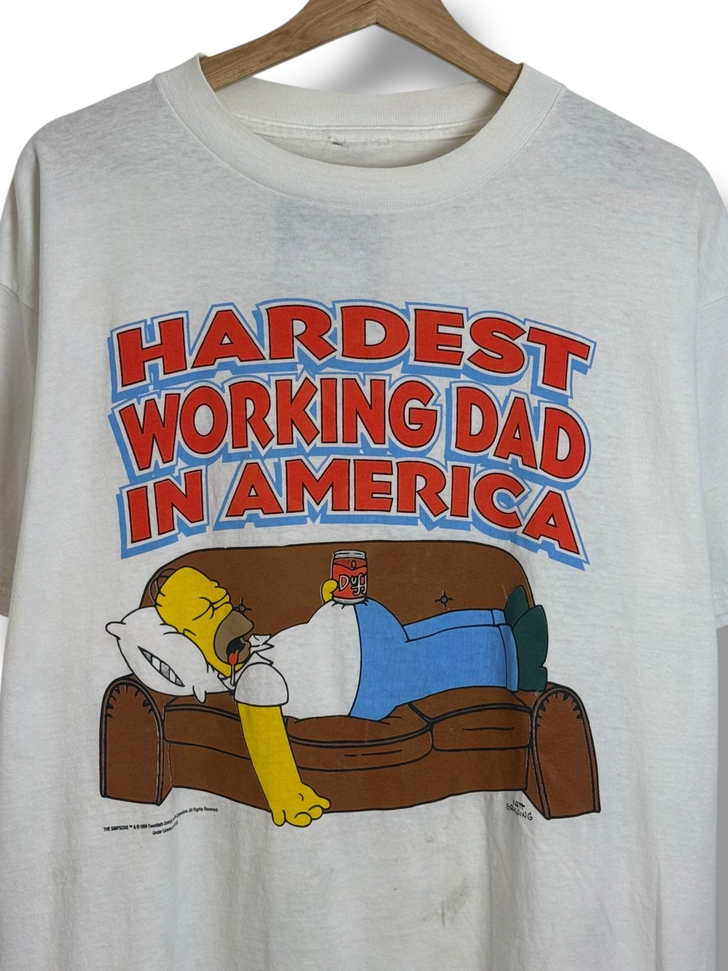Vintage 1998 The Simpsons “Hardest Working Dad In America” T Shirt