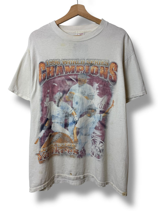 Vintage 1996 New York Yankees World Series Champions Rap Tee Style T Shirt