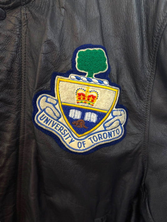 Vintage 80’s University Of Toronto Civil Engineer Leather Jacket