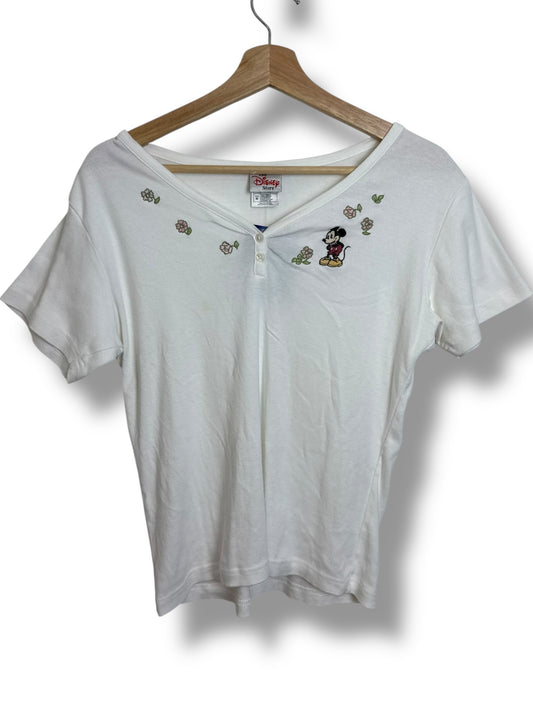 Vintage 2000’s Mickey Mouse Women’s V Neck T Shirt