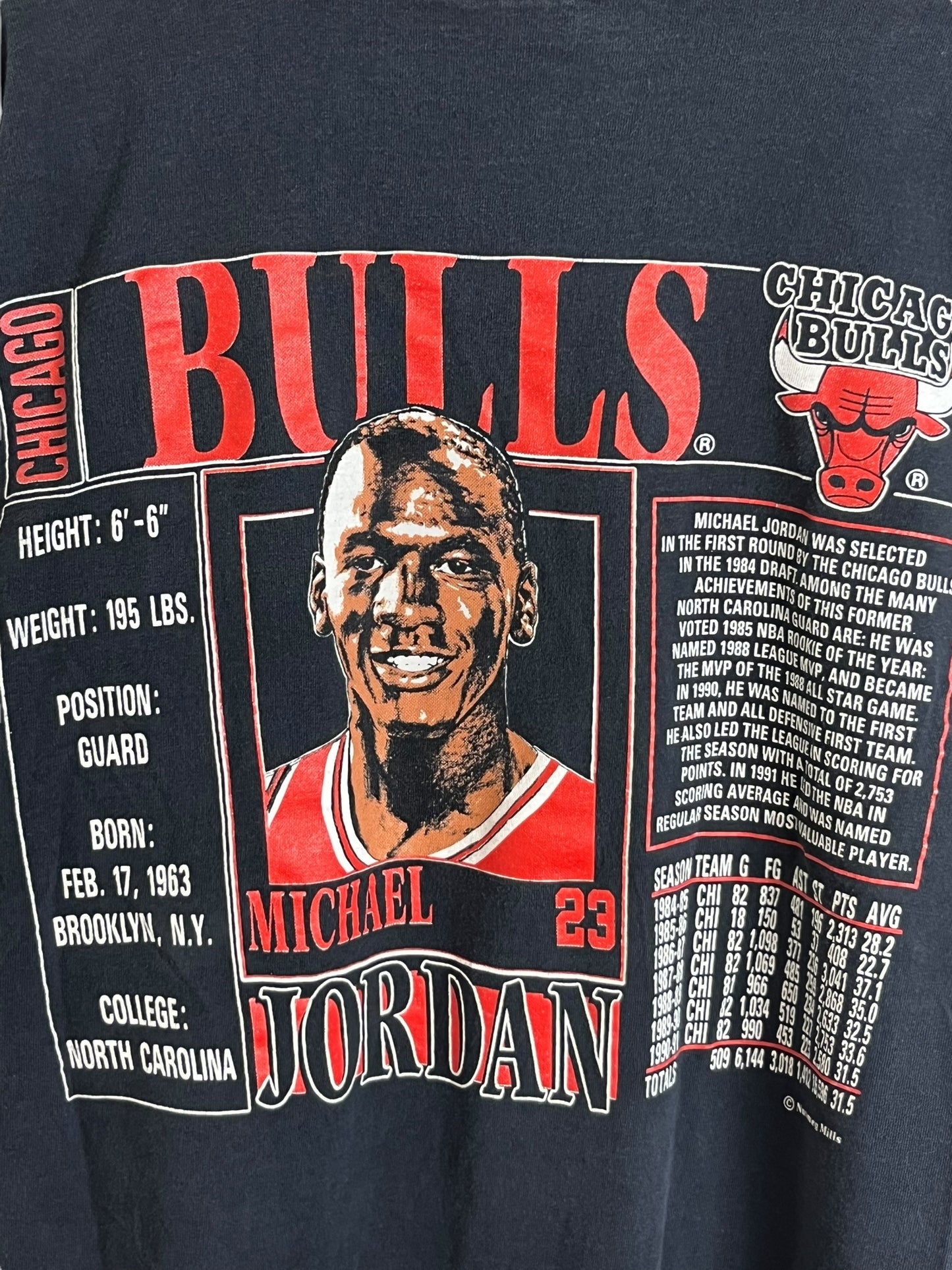 Vintage 90’s Michael Jordan Stats T shirt