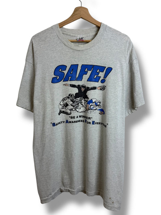 Vintage 90’s Baseball Promo “Safe” T Shirt