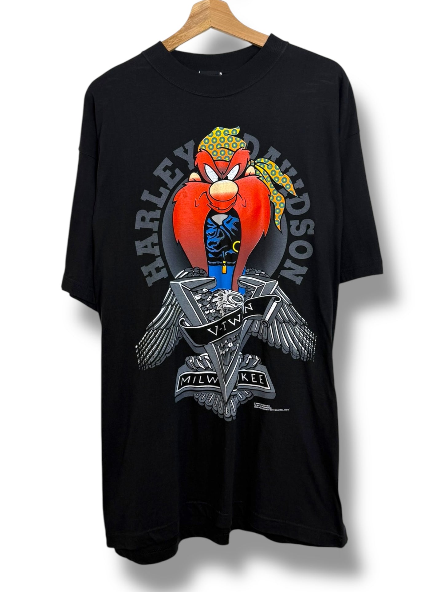 Vintage 1995 Harley Davidson x Looney Tunes T Shirt