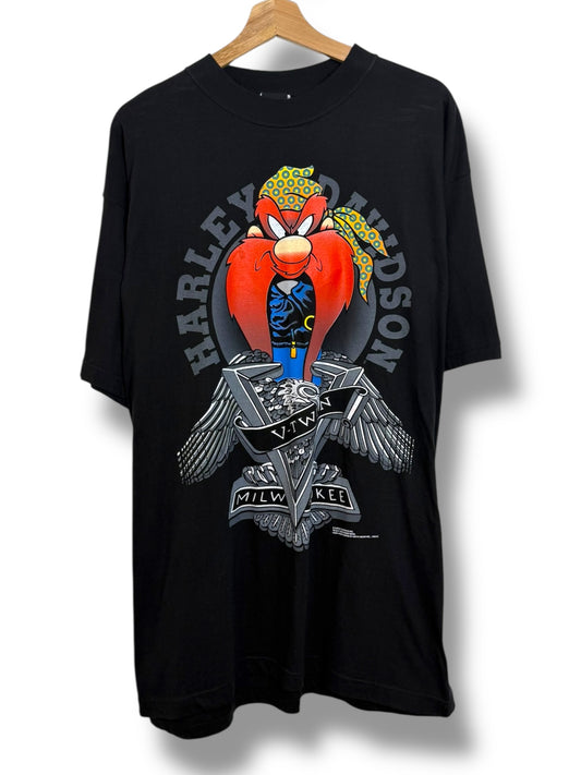 Vintage 1995 Harley Davidson x Looney Tunes T Shirt