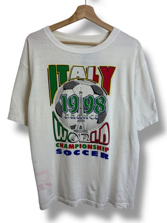 Vintage 1998 Italy World Championship Soccer T Shirt