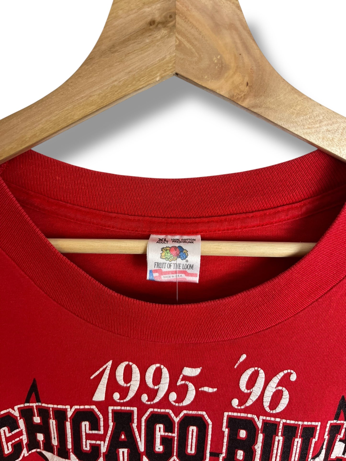 Vintage 1996 Chicago Bulls “72-10” Line Up T shirt
