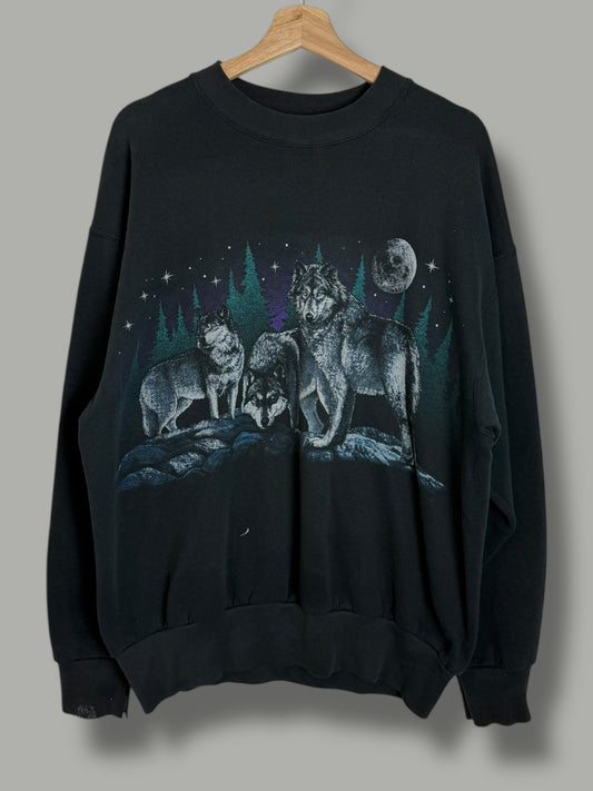 Vintage 90’s Nature Wolf Crewneck