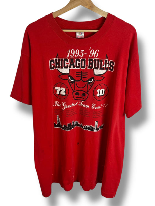 Vintage 1996 Chicago Bulls “72-10” Line Up T shirt