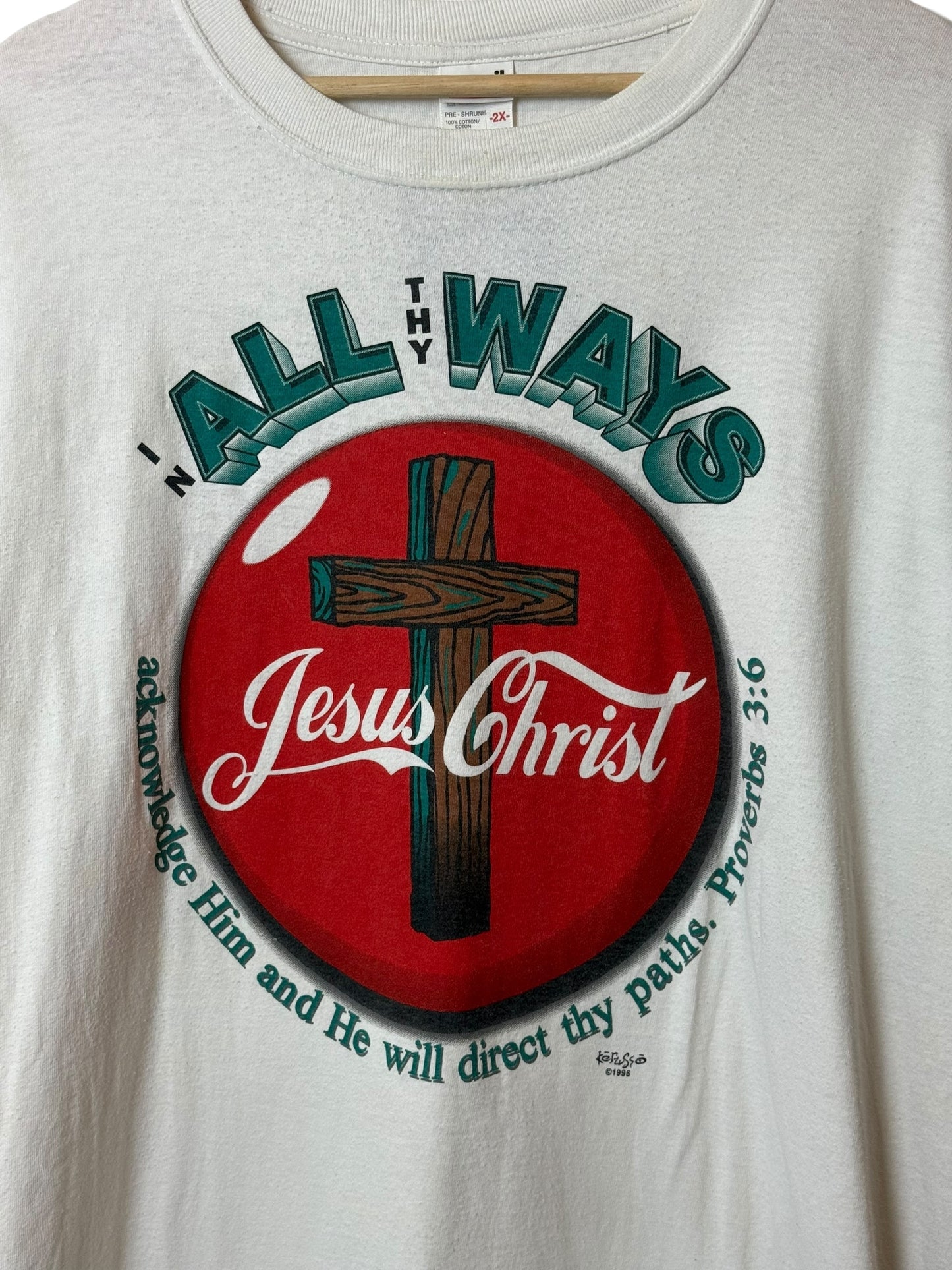 Vintage 1996 Jesus Christ x Coca Cola Style “In All Thy Ways” T Shirt