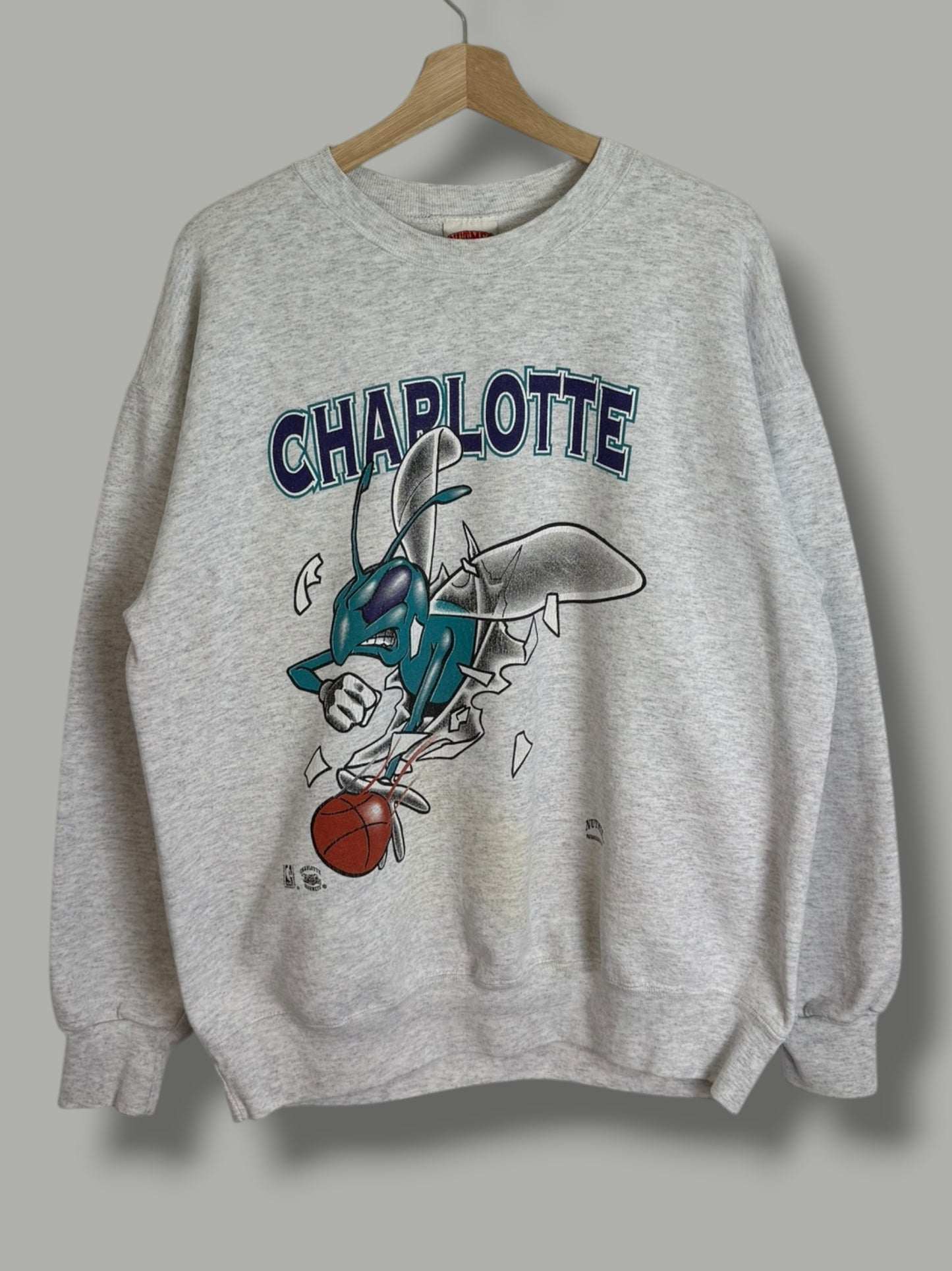 Vintage 90's Charlotte Hornets Nutmeg Crewneck