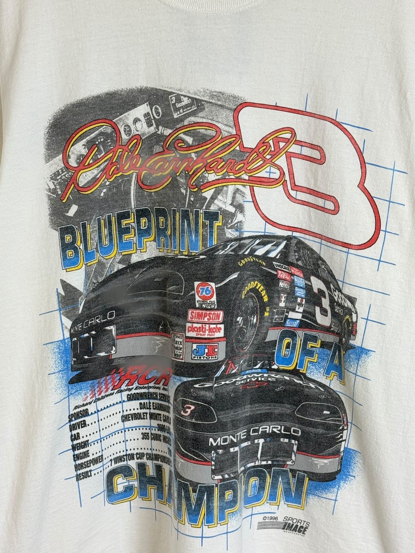 Vintage 1996 Dale Earnhardt Nascar T Shirt