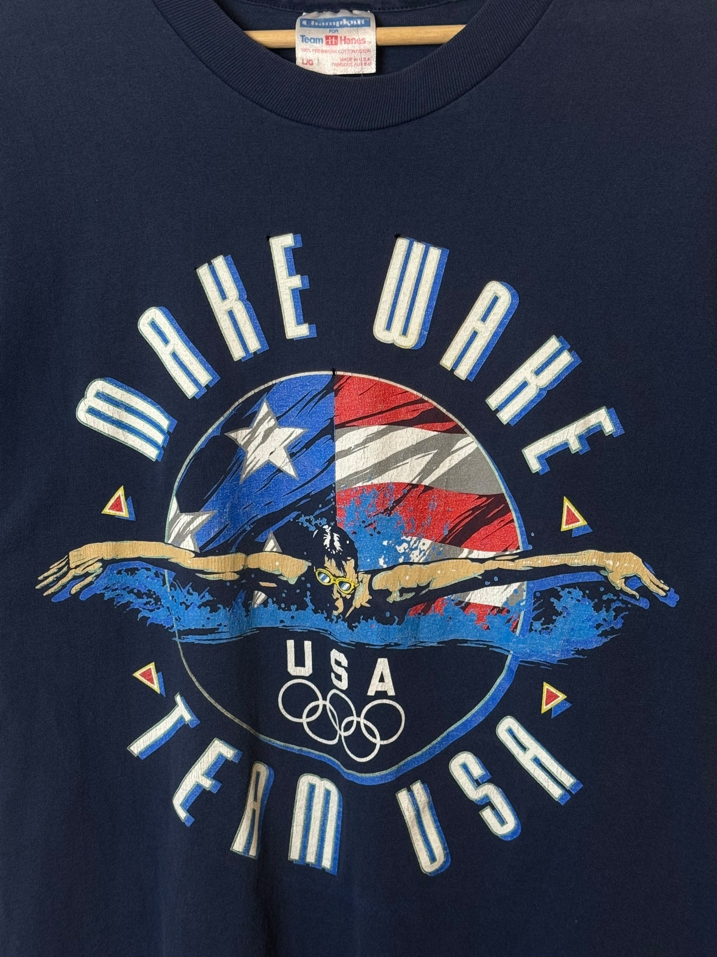 Vintage 90's Atlanta Olympics "Make Waves" T Shirt