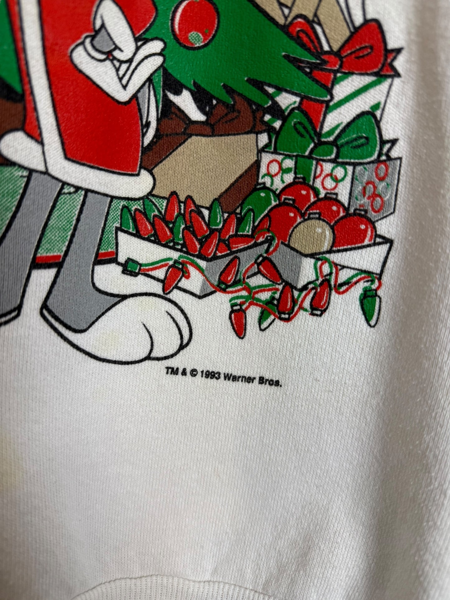 Vintage 1993 Looney Tunes Christmas Special Promo Crewneck