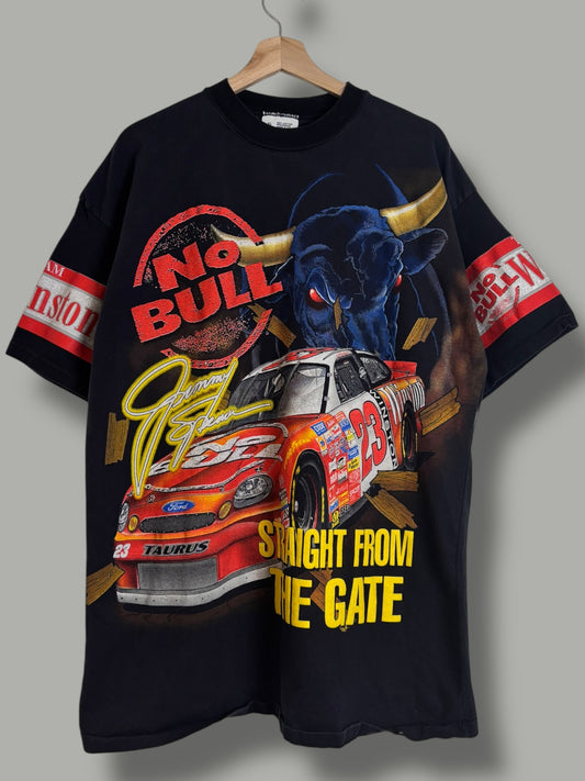 Vintage 1998 Jimmy Spencer Nascar AOP "Straight From The Gate" T Shirt