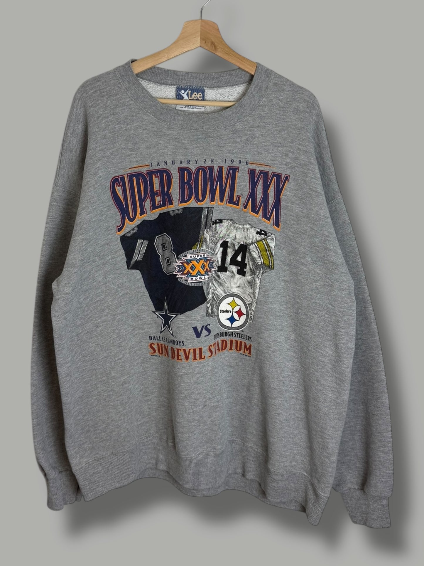 Vintage 1996 Superbowl XXX "Cowboys Vs Steelers" Crewneck
