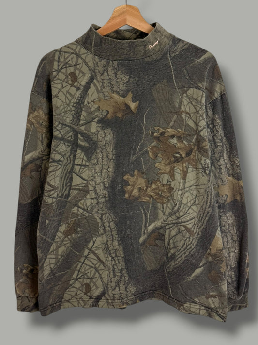 Vintage 2000's Duxbak Real Tree Mock Neck Long Sleeve