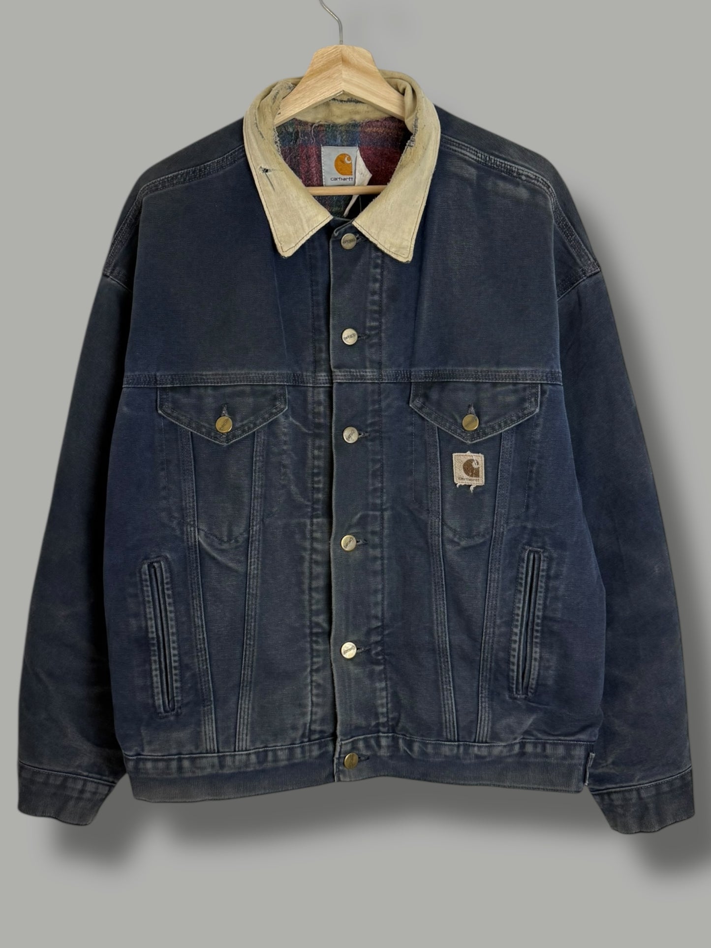 Vintage 90's Carhartt Navy Blue Detroit Jacket
