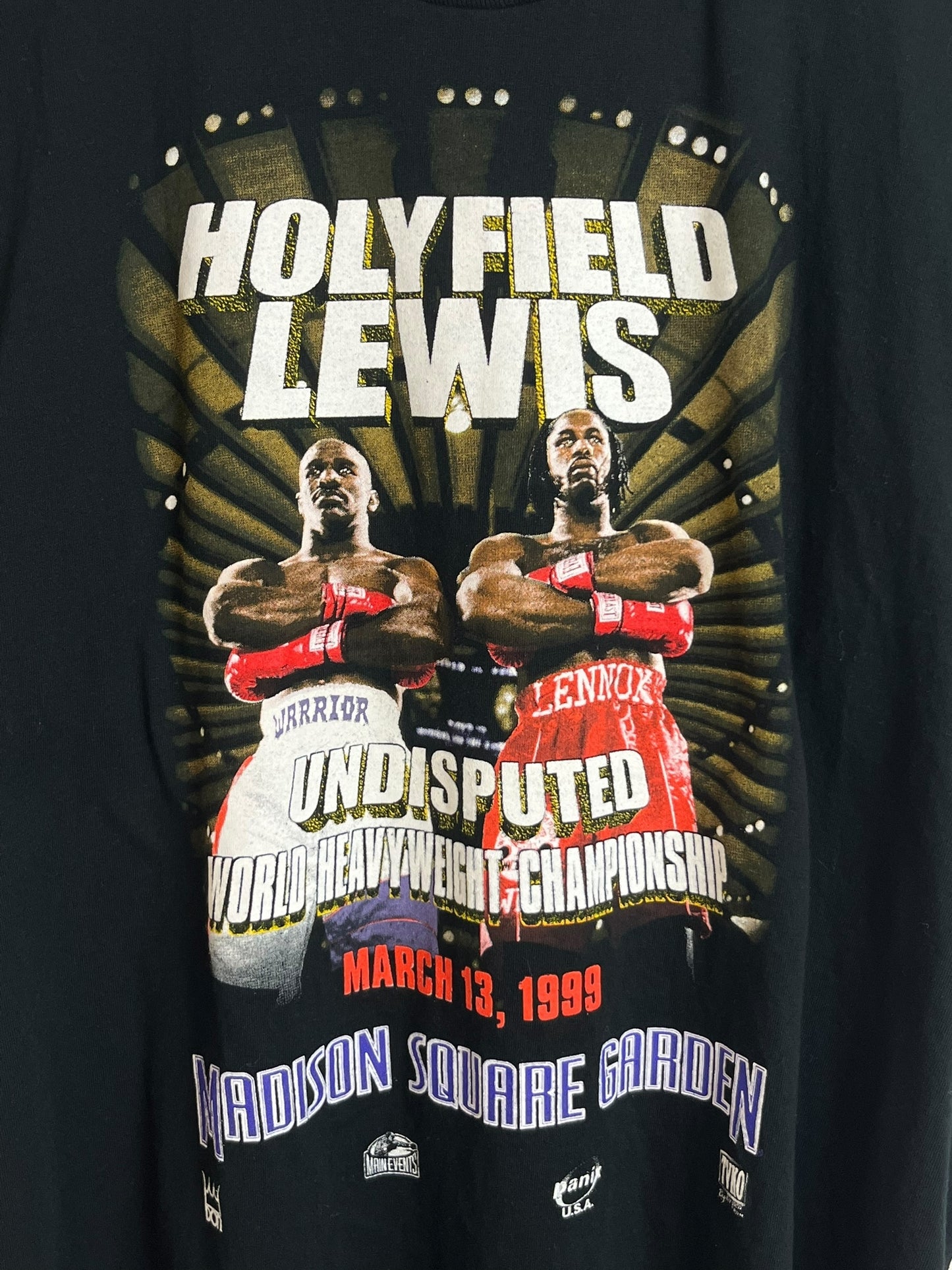 Vintage 1999 Holyfield Vs Lewis “Undisputed World Championship” T shirt