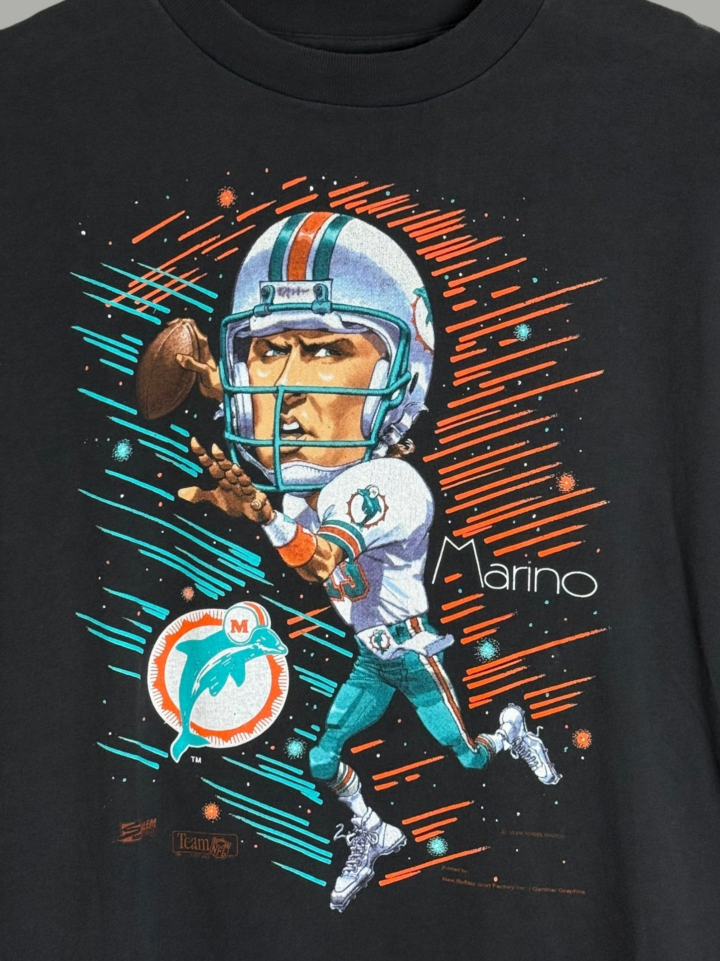 Vintage 90's Dan Marino Miami Dolphins T Shirt