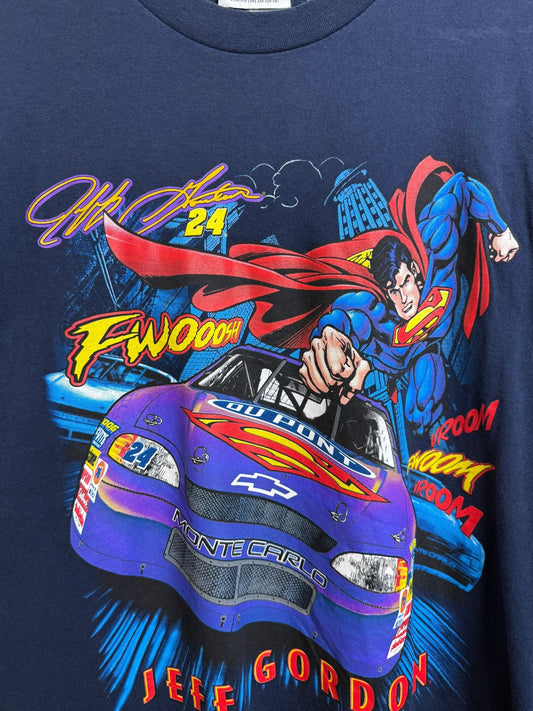 Vintage 1999 Jeff Gordon x Superman Nascar T Shirt