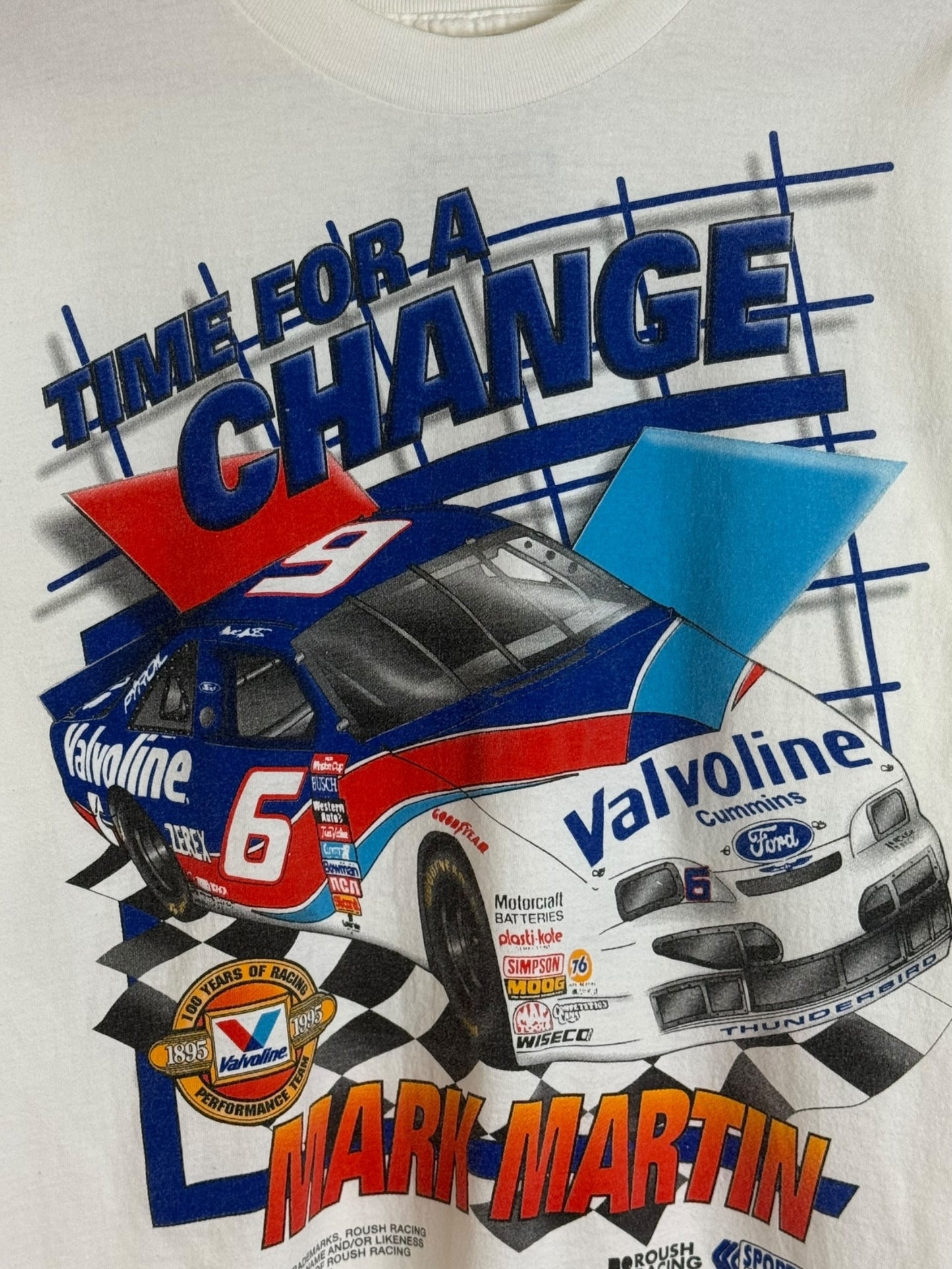 Vinage 90's Mark Martin Nascar T Shirt