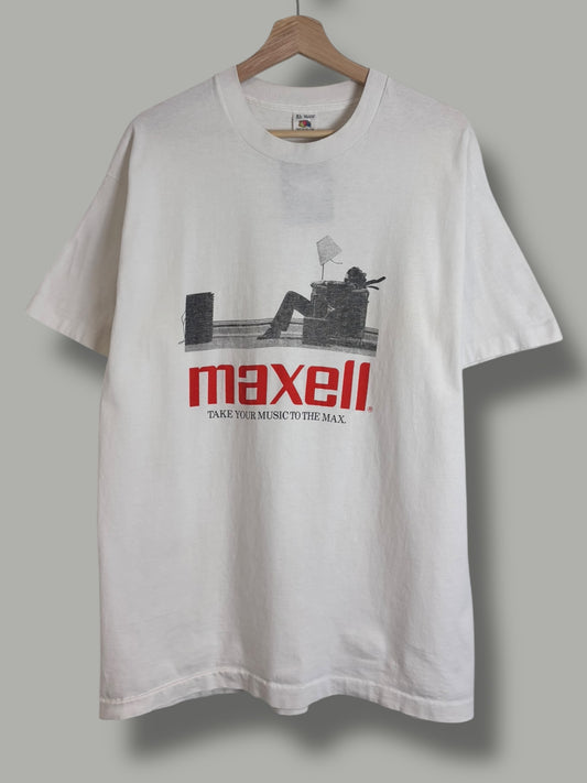 Vintage 90's Maxell "Blown Away Guy" Promo T Shirt