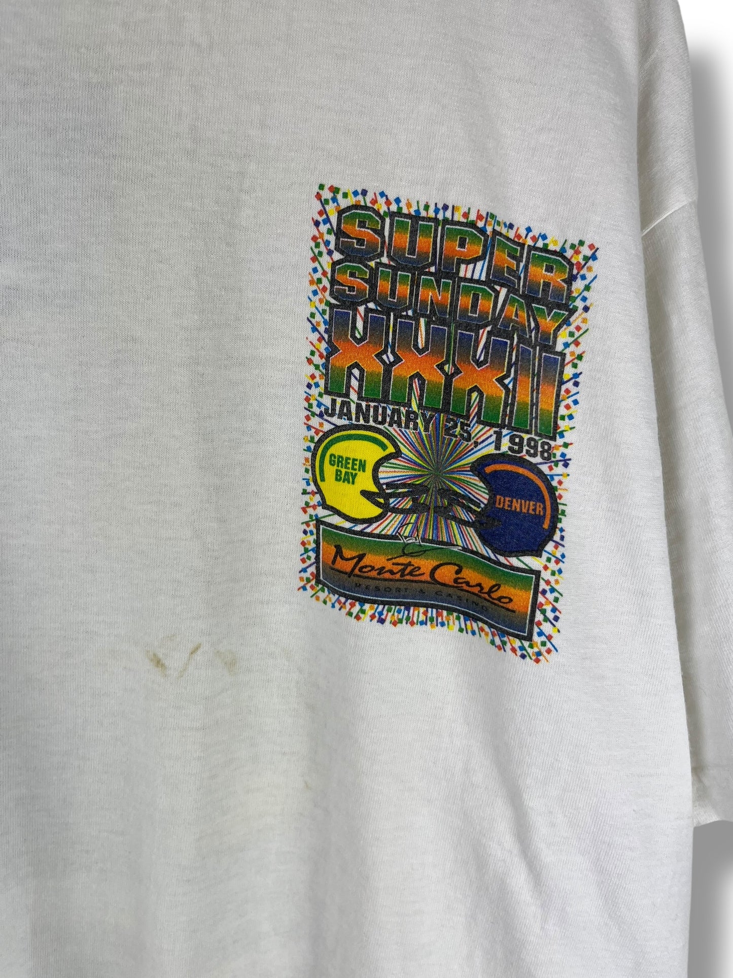 Vintage 1998 Superbowl Green Bay Vs Denver T shirt