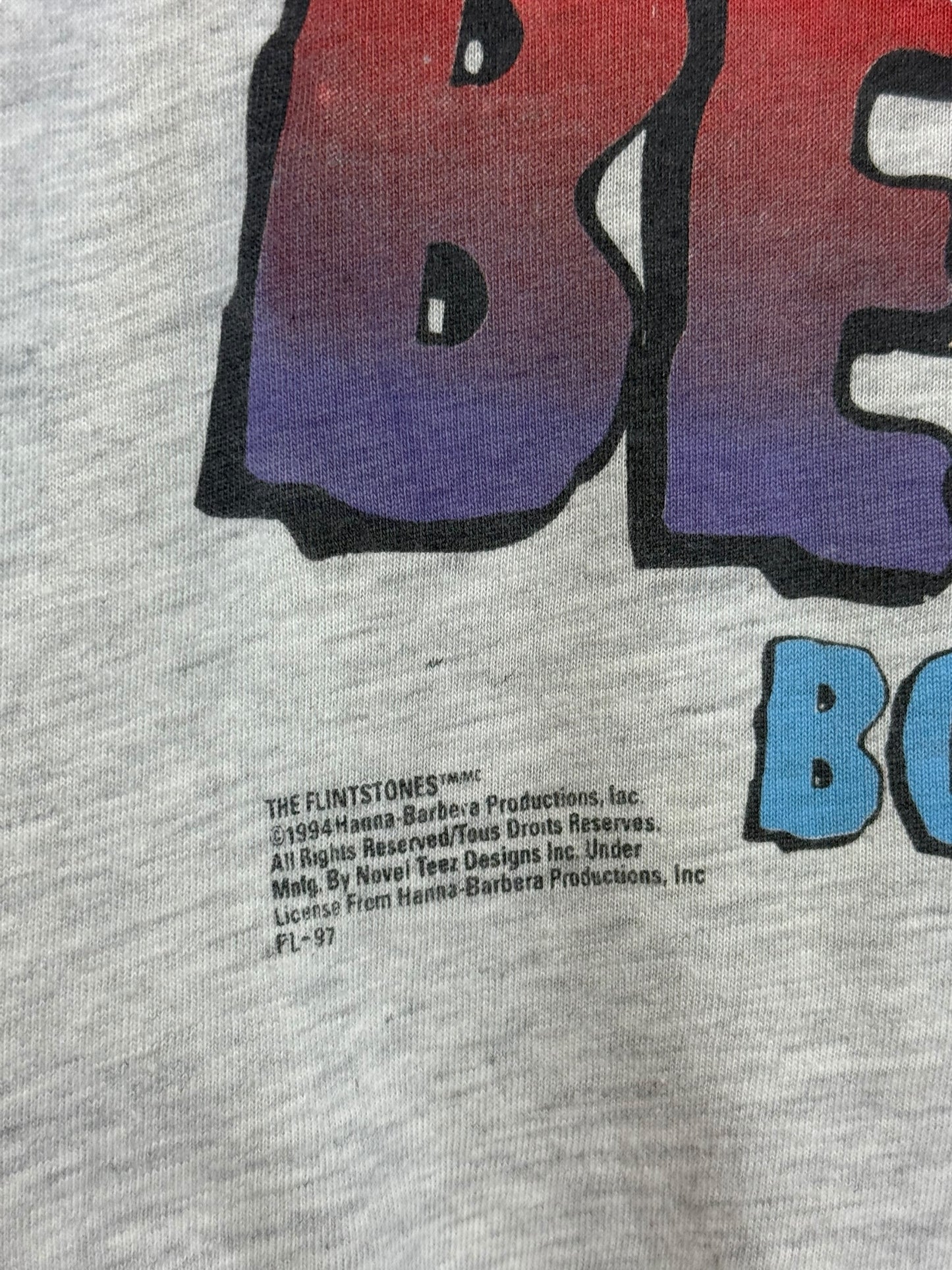 Vintage 1994 The Flintstone “Bowling League” Promo T Shirt