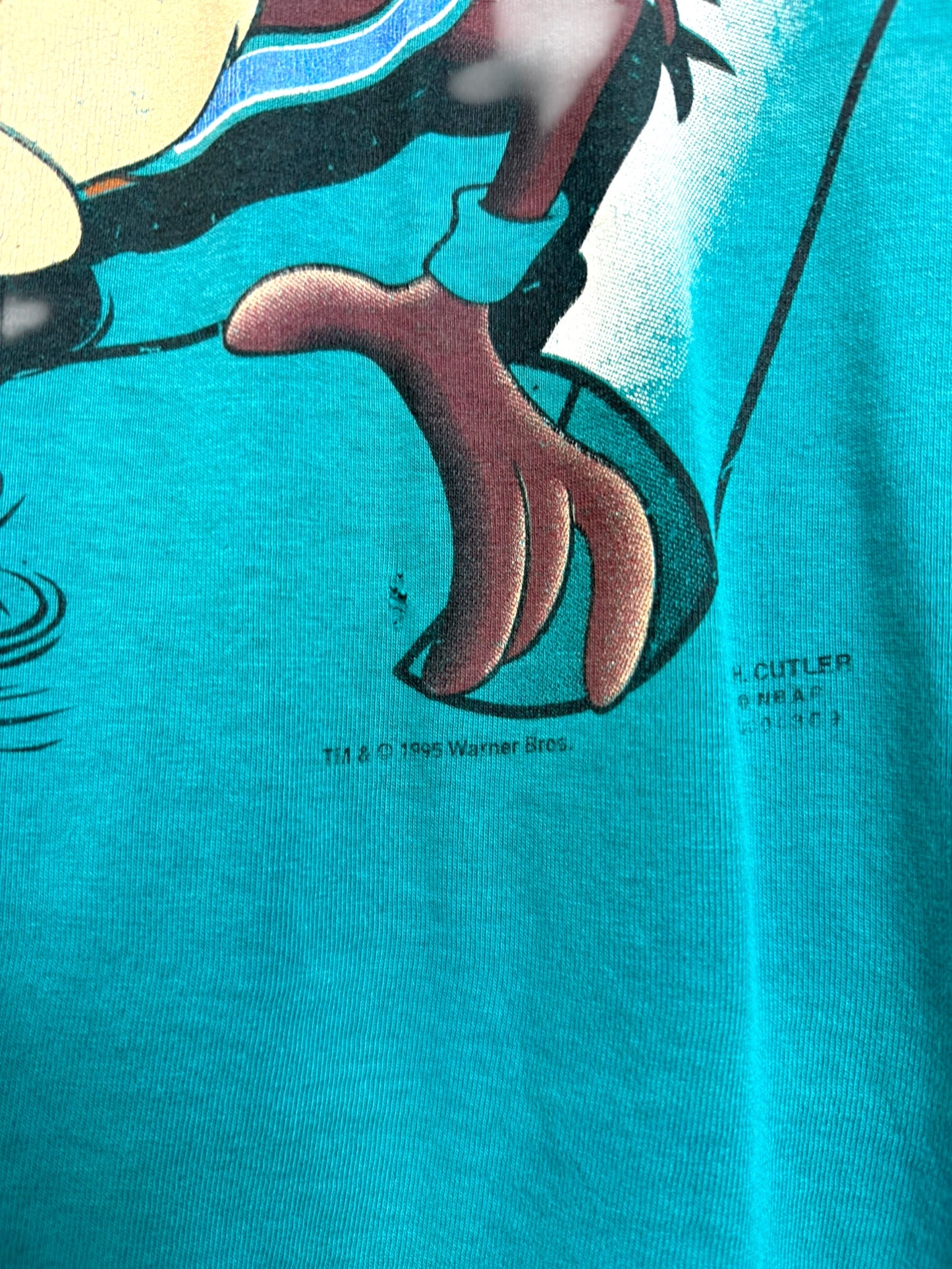 Vintage 1995 Looney Tunes x Charlotte Hornets T Shirt