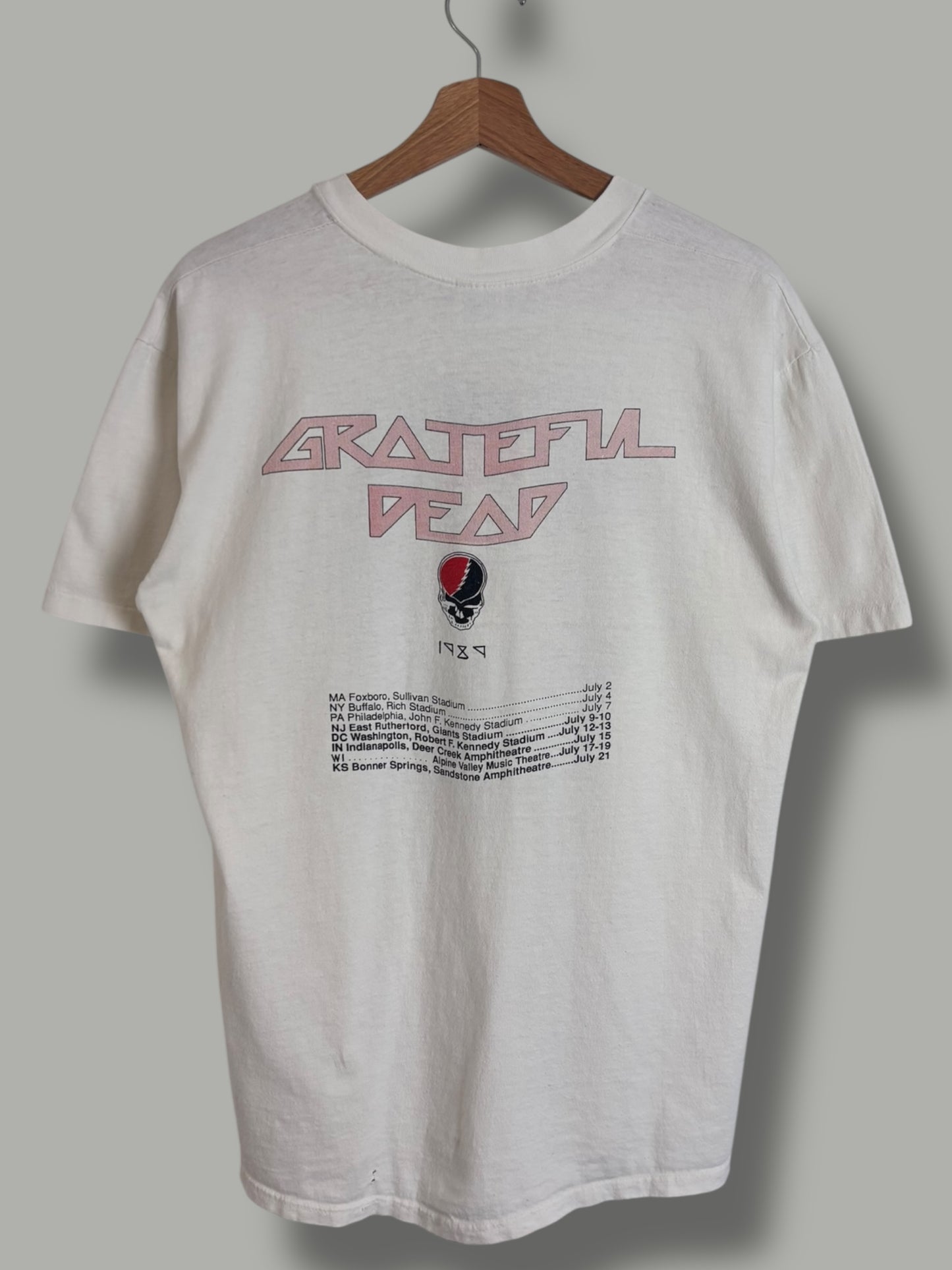 Vintage 1989 Grateful Dead Concert Tour T Shirt