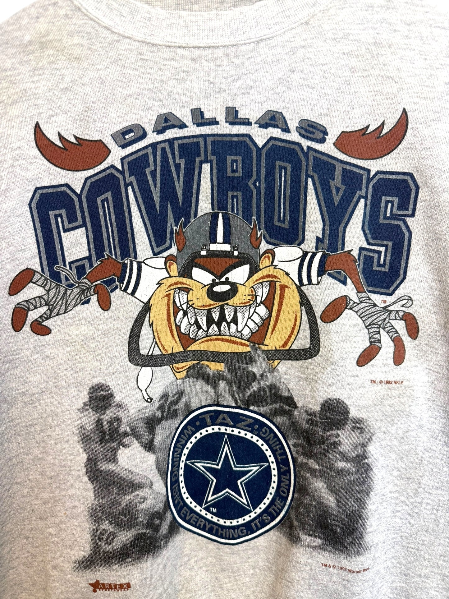 Vintage 1992 Taz Mania x Dallas Cowboys Promo Crewneck