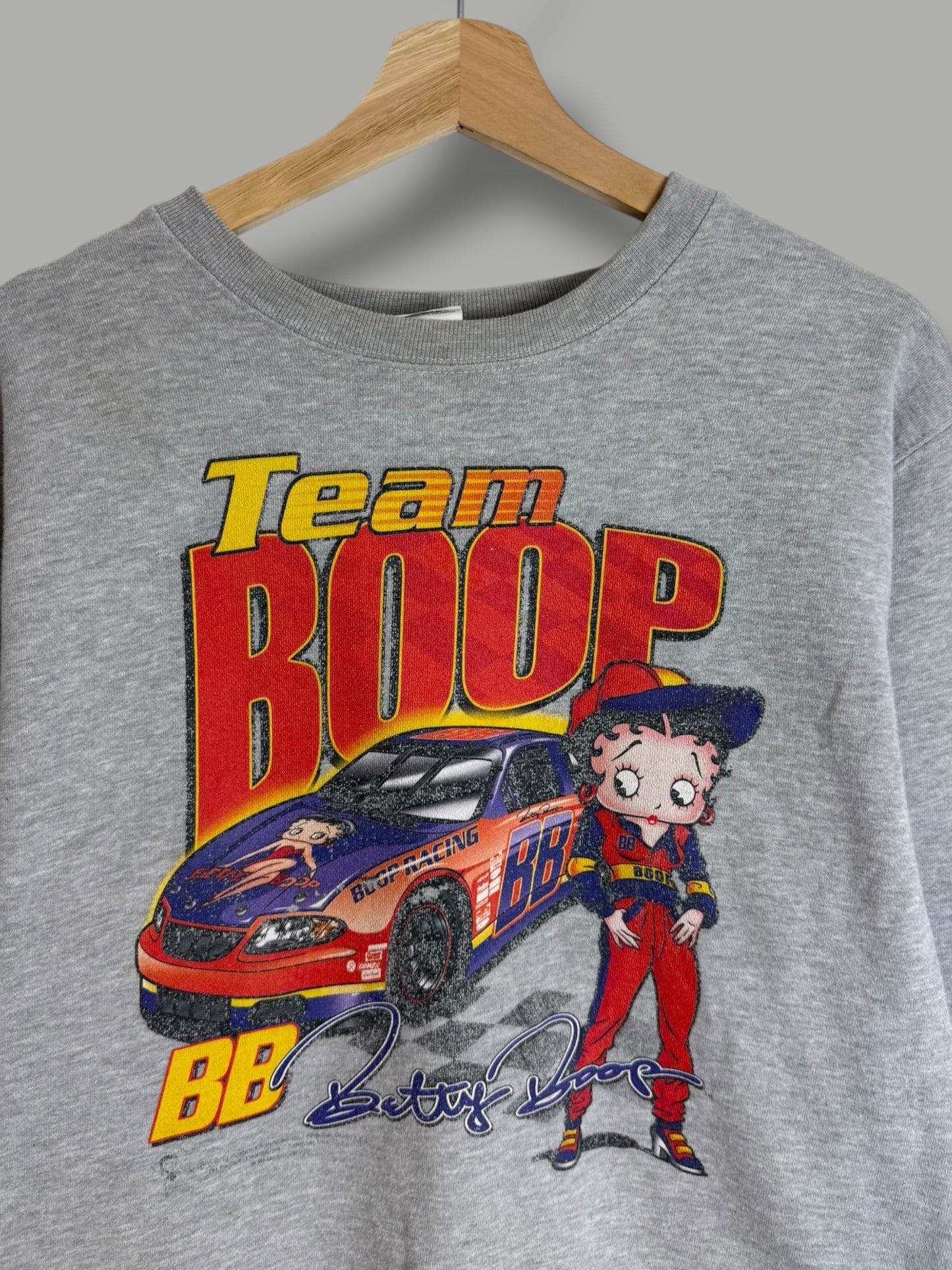Vintage 2000's Betty Boop "Team Boop" Nascar Crewneck