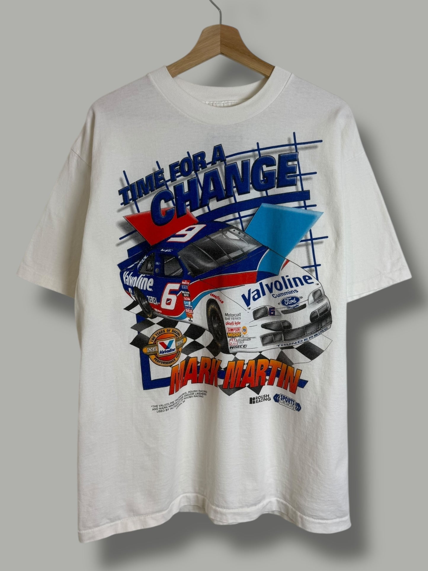 Vinage 90's Mark Martin Nascar T Shirt